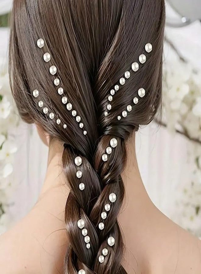 EPARTY ملصق شعر ثلاثي الأبعاد من اللؤلؤ | زينة شعر أكريليك ذاتية اللصق | مثالية لعيد الحب وإكسسوارات الهدايا - Image 3